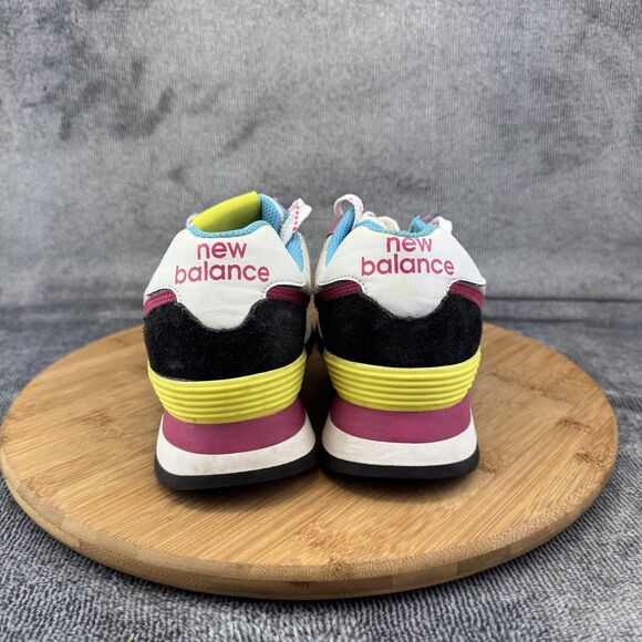 New Balance 574 Shoes Womens Size 7.5 Blue Black Pink ENCAP Retro Sneakers - Picture 4 of 10